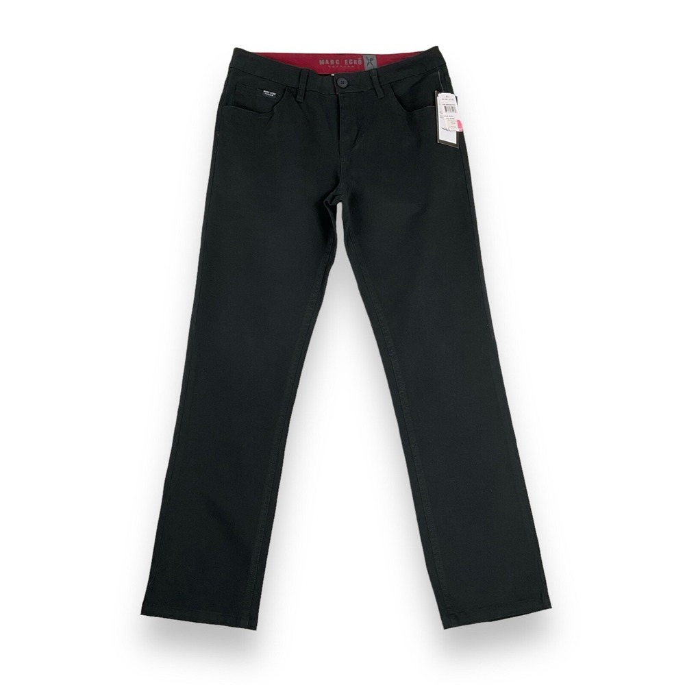 Marc Ecko Pants Men 28x30 (ACTUAL 30x29) Black Cut & Sew Twill NWT